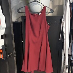 H&M Sleeveless Mini Dress in Burgundy